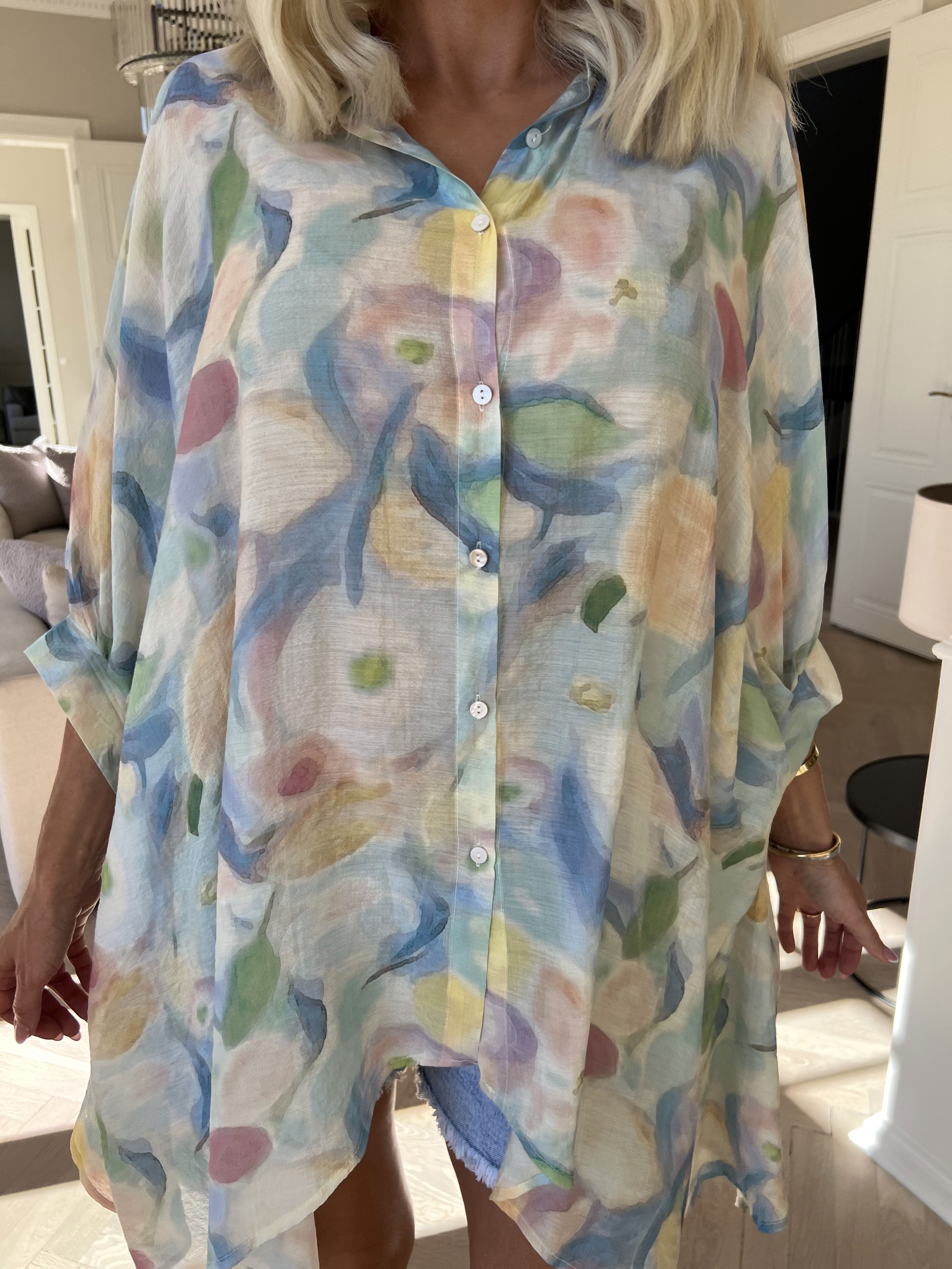 Almine - Mångfärgad tunika i lös passform